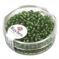 Rocailles,2,6 mm ø,av.garniture d'argen vert moyen